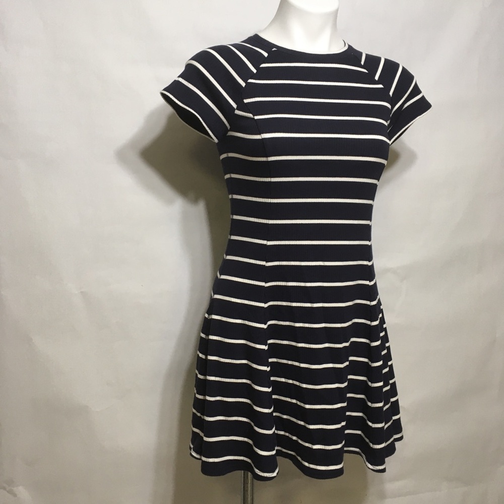 BDG STRIPED RIBBED SHORT SLEEVE DRESS - Picture 4 of 13